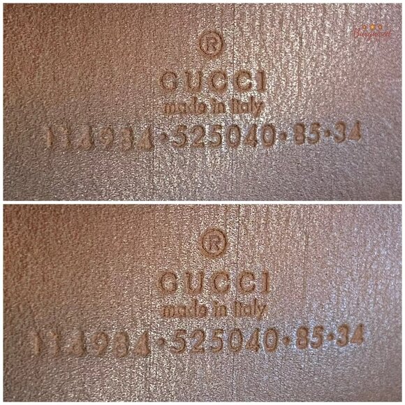 Authentic Gucci Black Guccissima Leather Silver Interlocking G Buckle Belt 85/32 - Picture 7 of 13